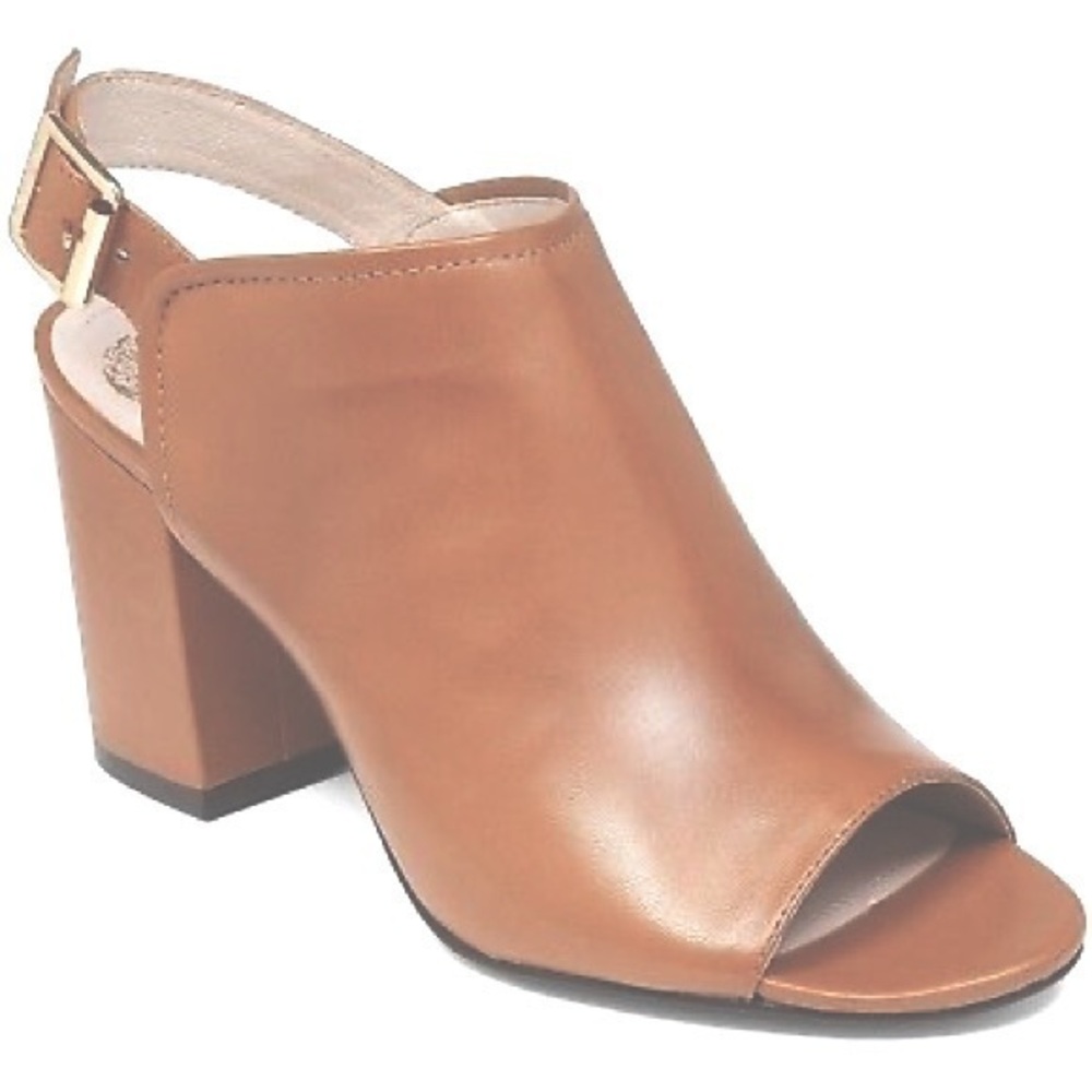 Vince Camuto Brianny Tan Leather Slingback Heel Sandal